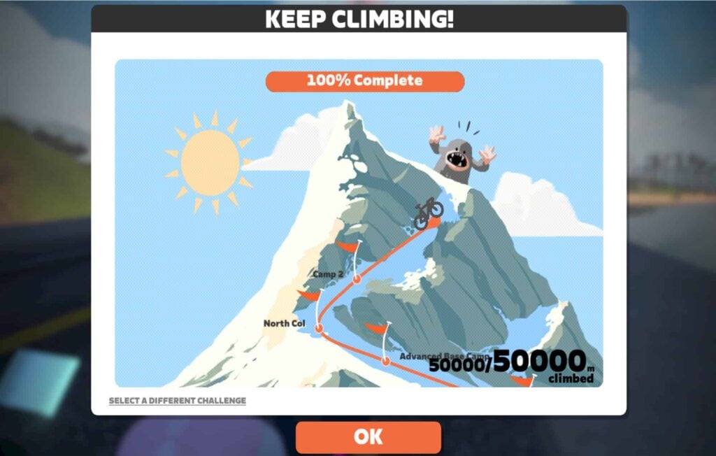 zwift climb mount everest challenge start
