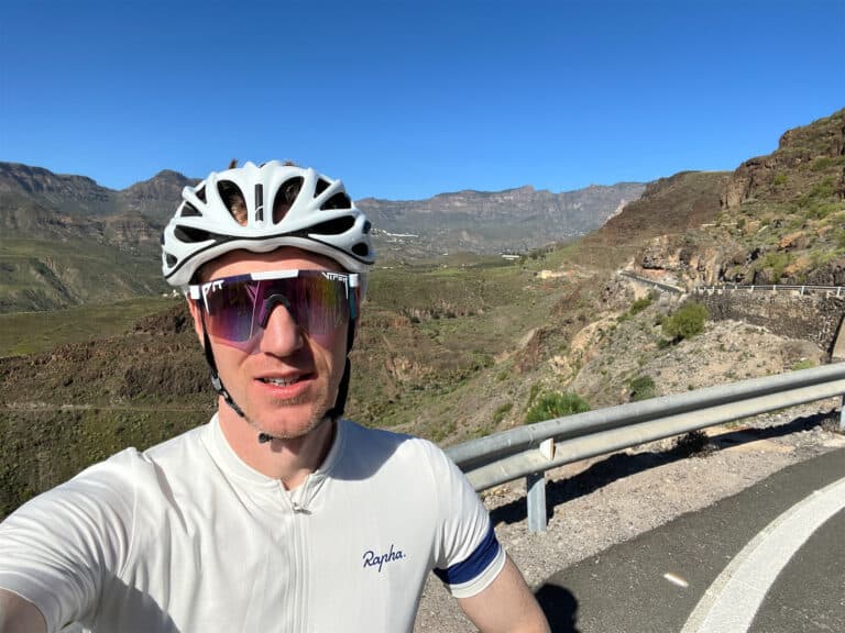 cyclist wearing pit viper sunglasses