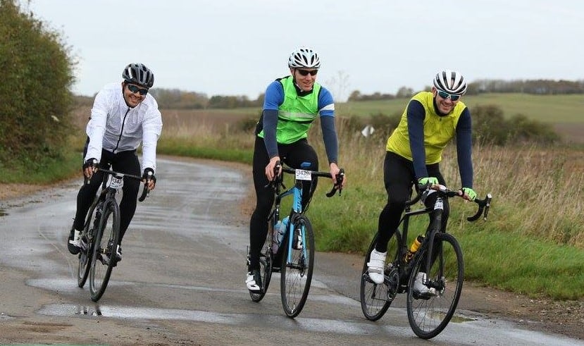 Group of cyclist riding outdoor