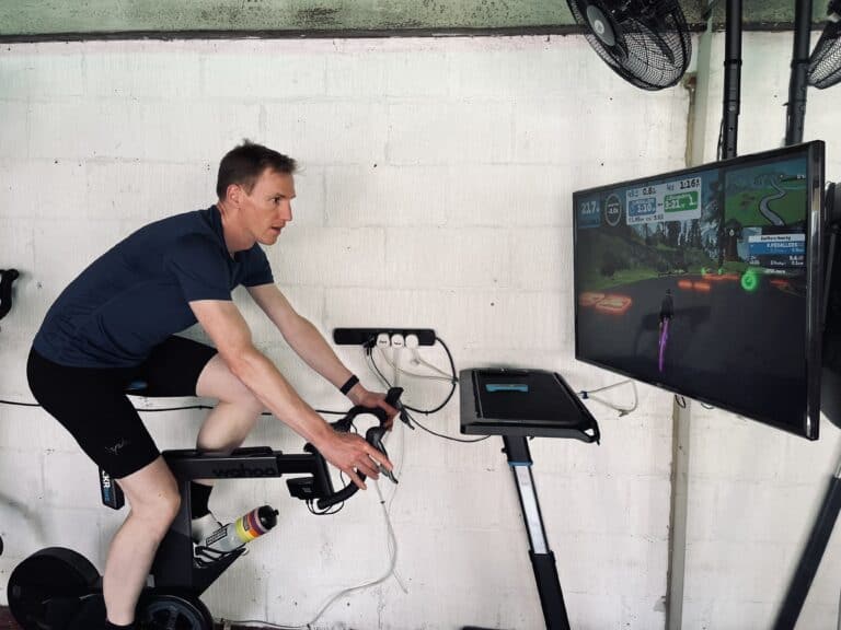 cyclist testing out one of the Indoor cycling programs for beginners